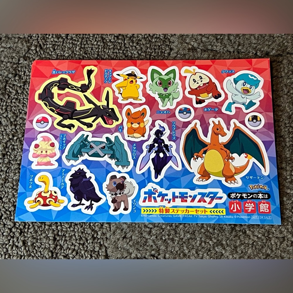 Pokémon Scarlet & Violet Sticker Sheet Japan Exclusive Official Limited Edition